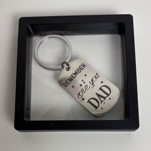Silver 'I Love You Dad' Keychain
